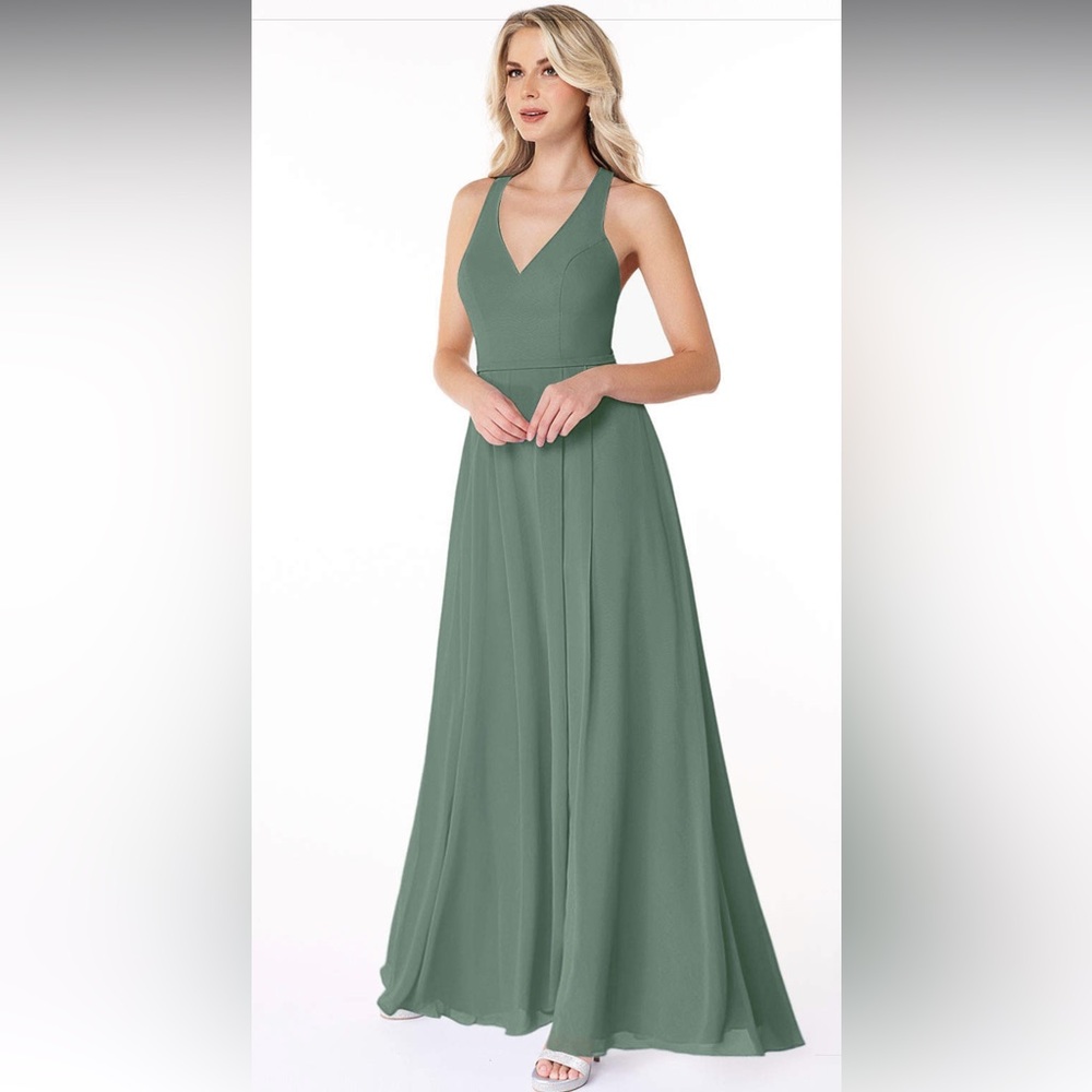 Azazie Bridesmaid Dress - Mimi - Eucalyptus